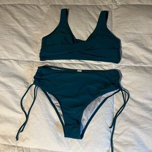 Cupshe Deep Teal Bikini Set